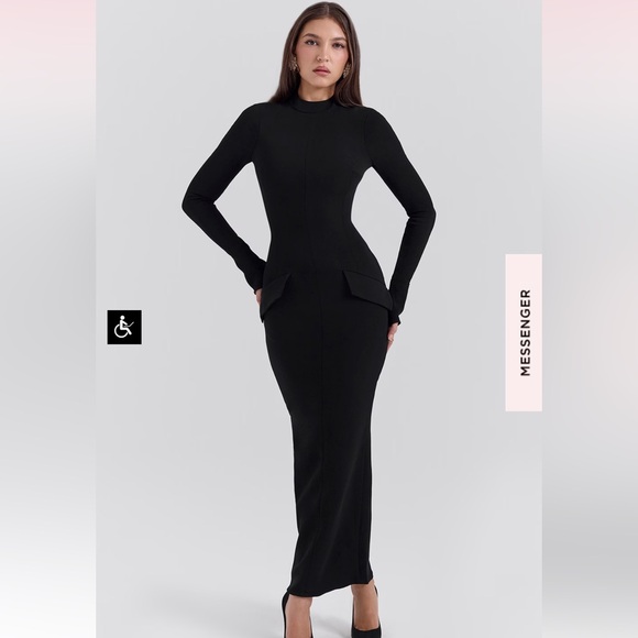 House of CB Marie-Louise Black Maxi Dress - Picture 1 of 6